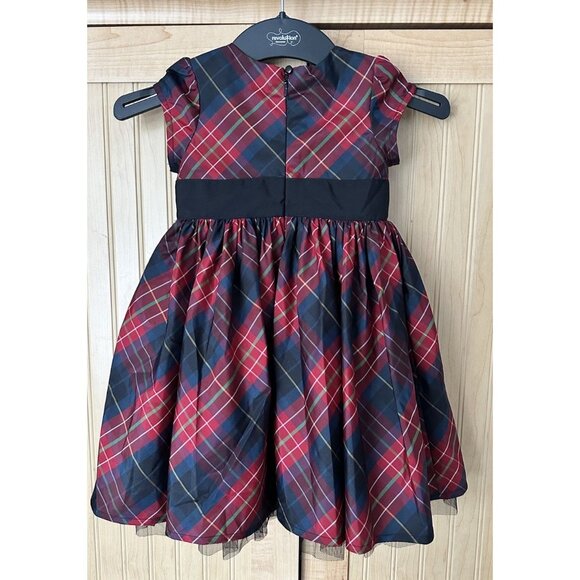 Baby Gap Girls 18-24 Mos Tafetta Dress Holiday Plaid Tartan Ralph Christmas - Picture 2 of 4